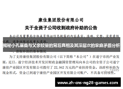 揭秘小孔塞桑与父亲较量的背后真相及其深层次的家庭矛盾分析