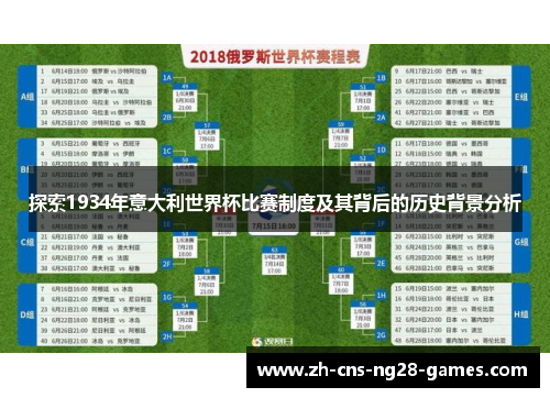 探索1934年意大利世界杯比赛制度及其背后的历史背景分析