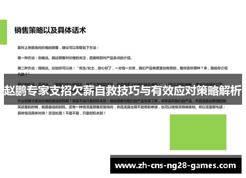 赵鹏专家支招欠薪自救技巧与有效应对策略解析